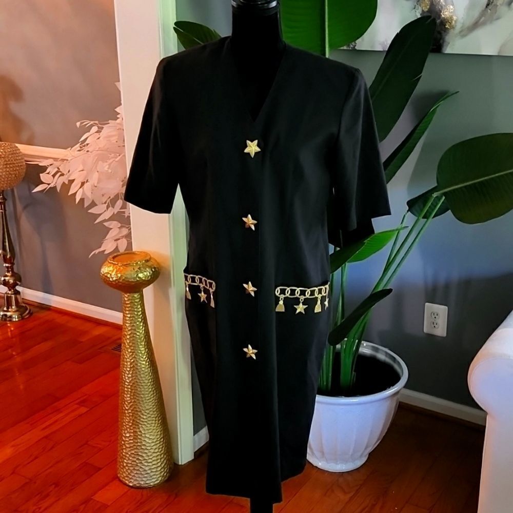 Vintage Caron button up dress sz 12